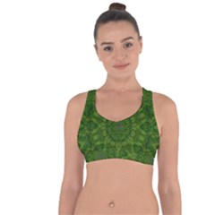 Fauna Nature Ornate Leaf Cross String Back Sports Bra by pepitasart