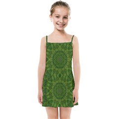 Fauna Nature Ornate Leaf Kids  Summer Sun Dress by pepitasart