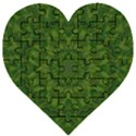 Fauna Nature Ornate Leaf Wooden Puzzle Heart View1