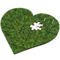 Fauna Nature Ornate Leaf Wooden Puzzle Heart View2