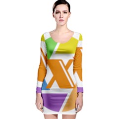 Xcoin Logo 200x200 Long Sleeve Bodycon Dress by Ipsum