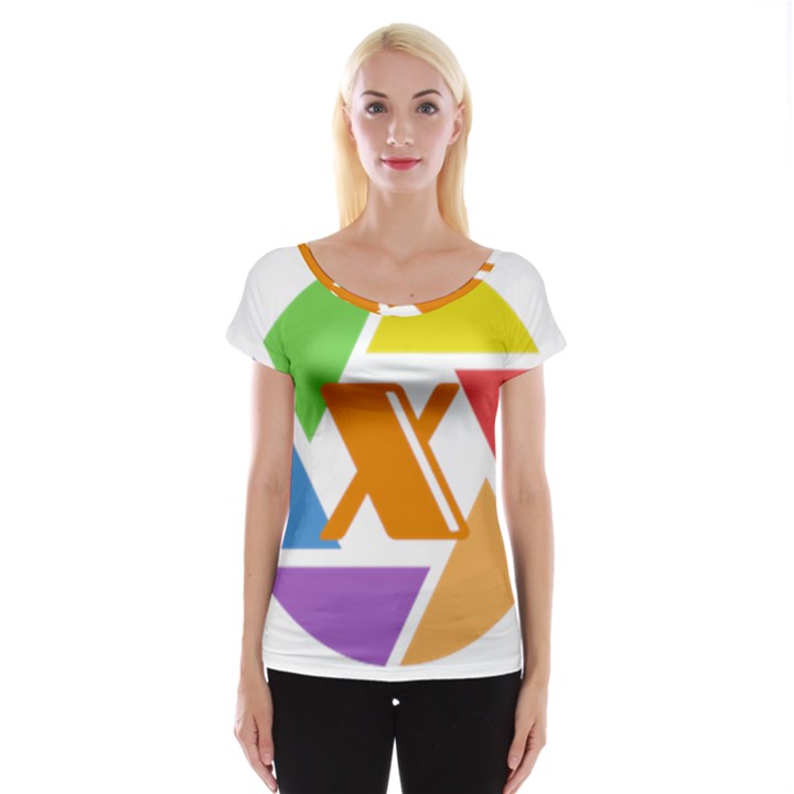 Xcoin Logo 200x200 Cap Sleeve Top