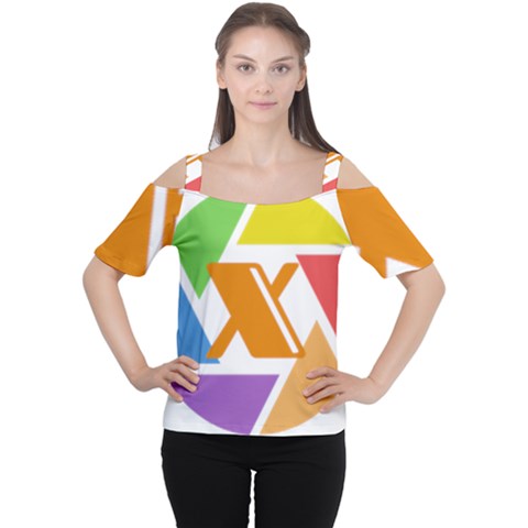 Xcoin Logo 200x200 Cutout Shoulder Tee by Ipsum