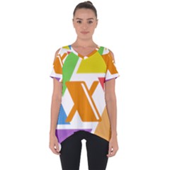 Xcoin Logo 200x200 Cut Out Side Drop Tee by Ipsum