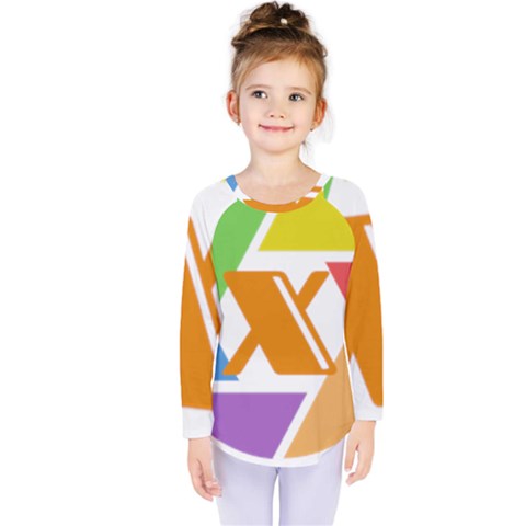 Xcoin Logo 200x200 Kids  Long Sleeve Tee by Ipsum