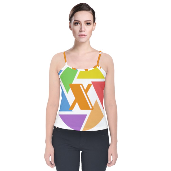 Xcoin Logo 200x200 Velvet Spaghetti Strap Top