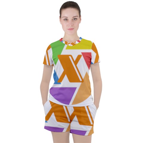 Xcoin Logo 200x200 Women s Tee And Shorts Set by Ipsum