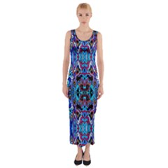 Abstract 12 Fitted Maxi Dress by ArtworkByPatrick