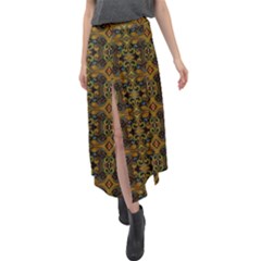 Abstract 14 Velour Split Maxi Skirt