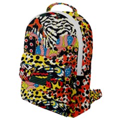 Ethnic Patchwork Flap Pocket Backpack (small)