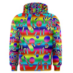 Rainbow Confetti Men s Pullover Hoodie by bloomingvinedesign