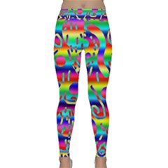 Rainbow Confetti Classic Yoga Leggings by bloomingvinedesign