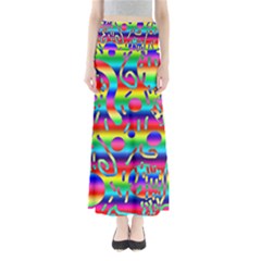 Rainbow Confetti Full Length Maxi Skirt