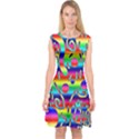 Rainbow Confetti Capsleeve Midi Dress View1