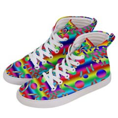 Rainbow Confetti Men s Hi-top Skate Sneakers