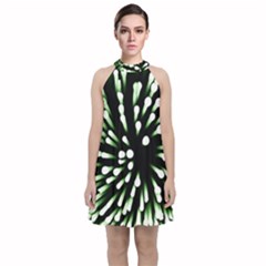 Bacteria Bacterial Species Imitation Velvet Halter Neckline Dress 