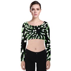 Bacteria Bacterial Species Imitation Velvet Long Sleeve Crop Top