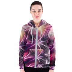 Fireworks Rocket Night Lights Flash Women s Zipper Hoodie