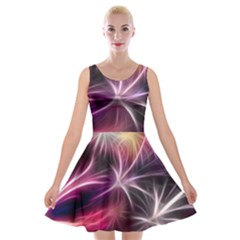 Fireworks Rocket Night Lights Flash Velvet Skater Dress