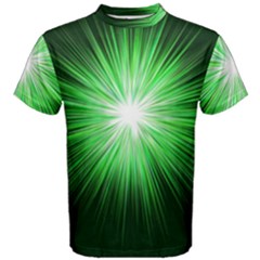 Green Blast Background Men s Cotton Tee by Mariart