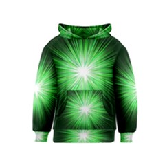 Green Blast Background Kids  Pullover Hoodie