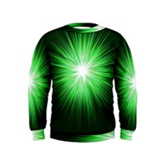 Green Blast Background Kids  Sweatshirt