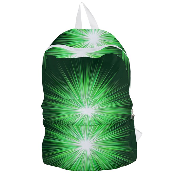 Green Blast Background Foldable Lightweight Backpack