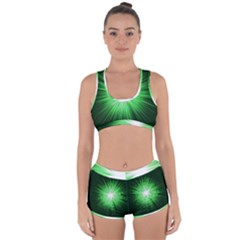 Green Blast Background Racerback Boyleg Bikini Set by Mariart