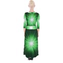 Green Blast Background Quarter Sleeve Wrap Maxi Dress View2