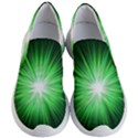 Green Blast Background Women s Lightweight Slip Ons View1