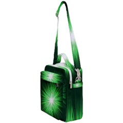 Green Blast Background Crossbody Day Bag