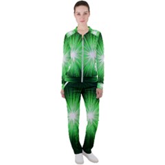 Green Blast Background Casual Jacket And Pants Set by Mariart