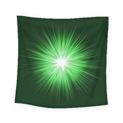 Green Blast Background Square Tapestry (small)