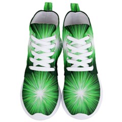 Green Blast Background Women s Lightweight High Top Sneakers by Mariart