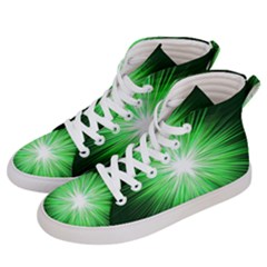 Green Blast Background Women s Hi-top Skate Sneakers