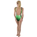 Green Blast Background High Leg Strappy Swimsuit View2