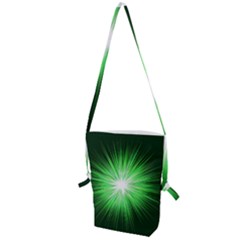 Green Blast Background Folding Shoulder Bag by Mariart