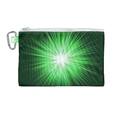 Green Blast Background Canvas Cosmetic Bag (large)