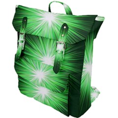 Green Blast Background Buckle Up Backpack