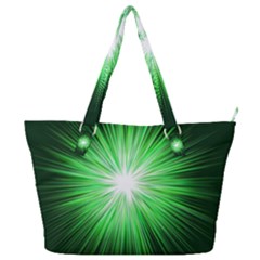 Green Blast Background Full Print Shoulder Bag by Mariart