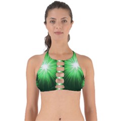 Green Blast Background Perfectly Cut Out Bikini Top