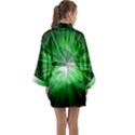 Green Blast Background Long Sleeve Satin Kimono View2