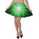 Green Blast Background Velvet Skater Skirt View1