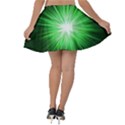 Green Blast Background Velvet Skater Skirt View2