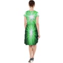 Green Blast Background Cap Sleeve Midi Dress View2