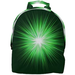 Green Blast Background Mini Full Print Backpack