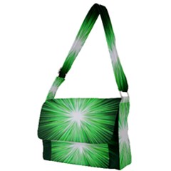 Green Blast Background Full Print Messenger Bag by Mariart