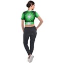 Green Blast Background Short Sleeve Cropped Jacket View2