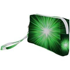 Green Blast Background Wristlet Pouch Bag (small)