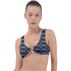 Abstract 15 Ring Detail Bikini Top